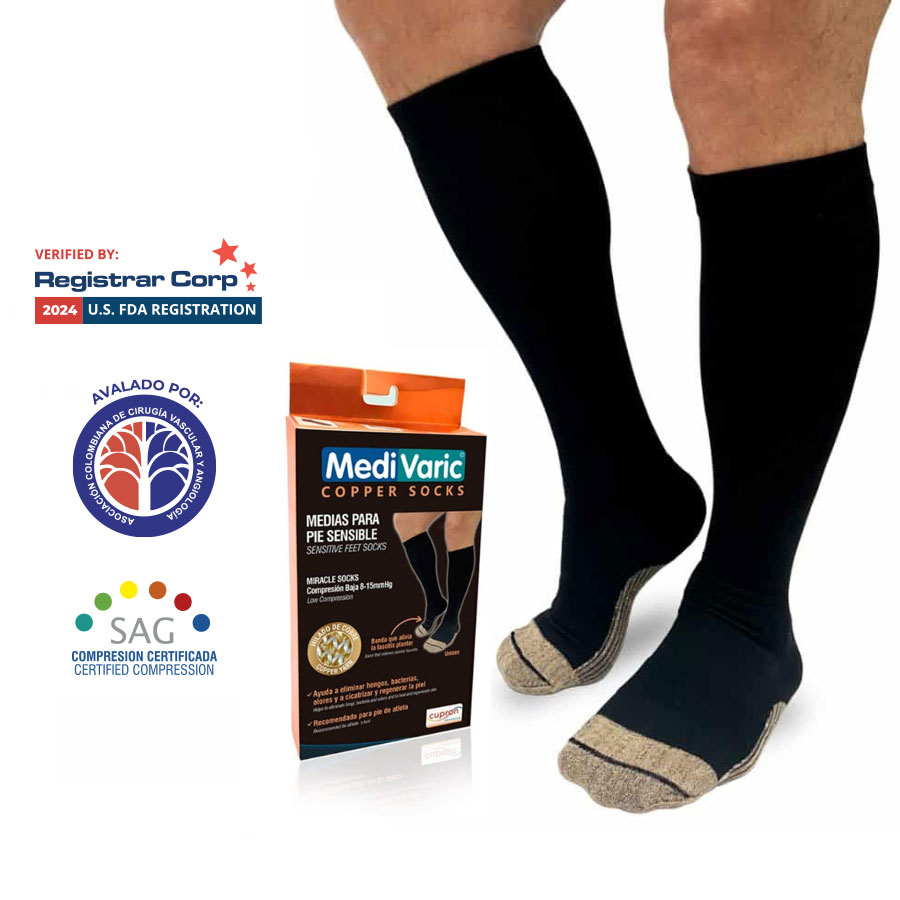 Calcetín Miracle Socks con Hilado de Cobre 8-15mmg - Image 2