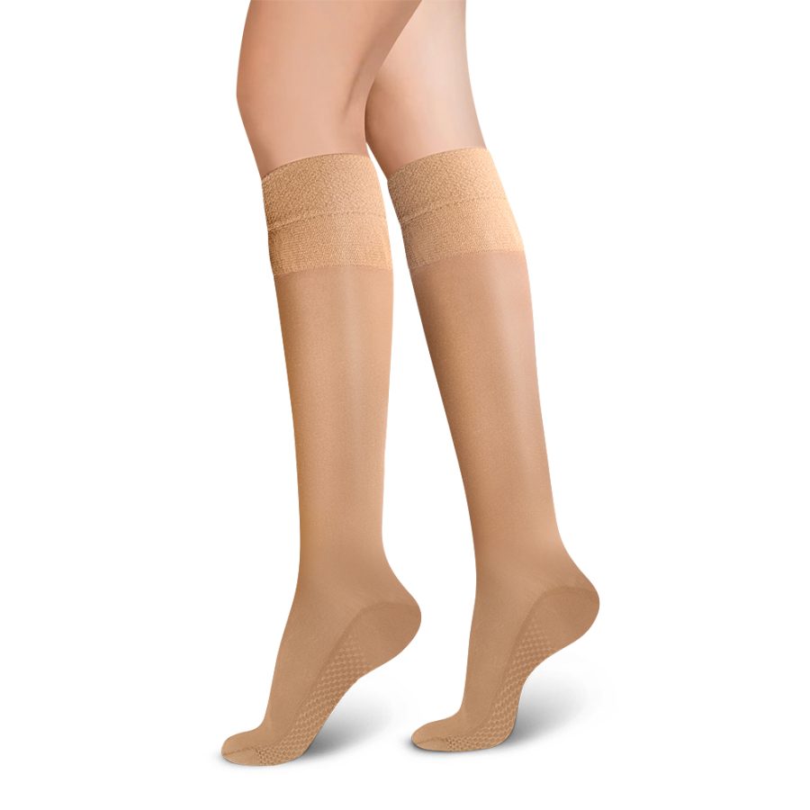 Media Rodilla Punta Cerrada Transparente 8-15mmHg - Image 4