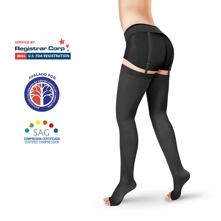 Media Muslo UNISEX Dedos Libres 20-30mmHg - Image 3
