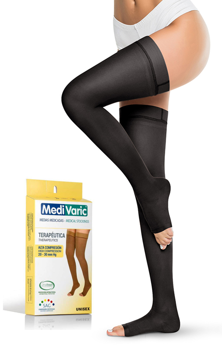 Media Muslo UNISEX Dedos Libres 20-30mmHg