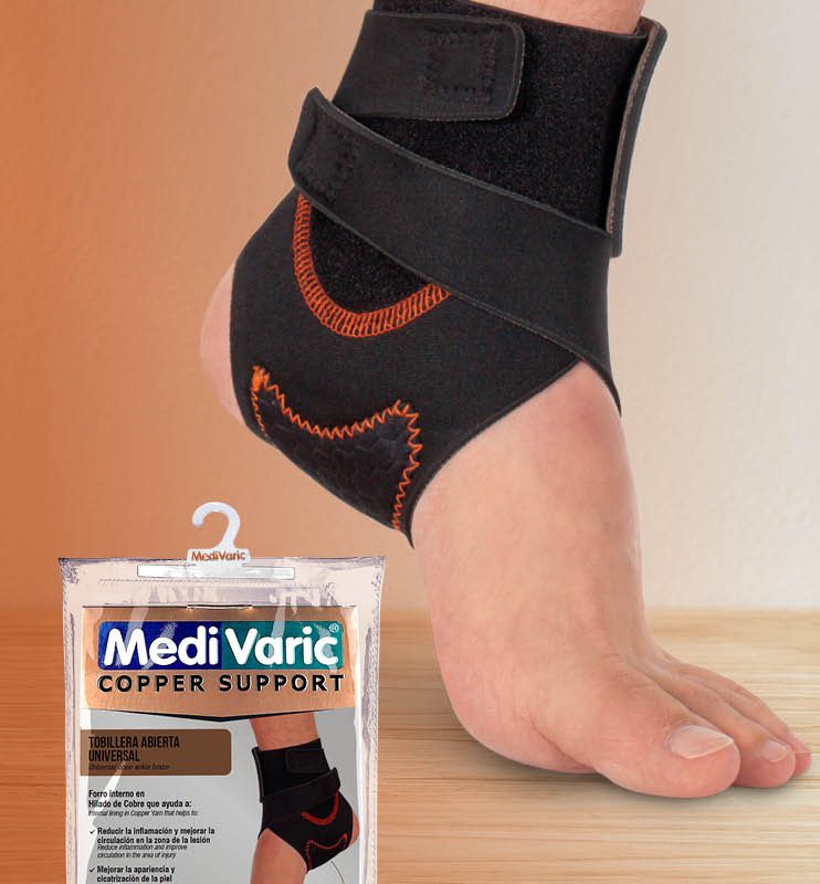 Tobillera Abierta Universal con Hilado de Cobre
